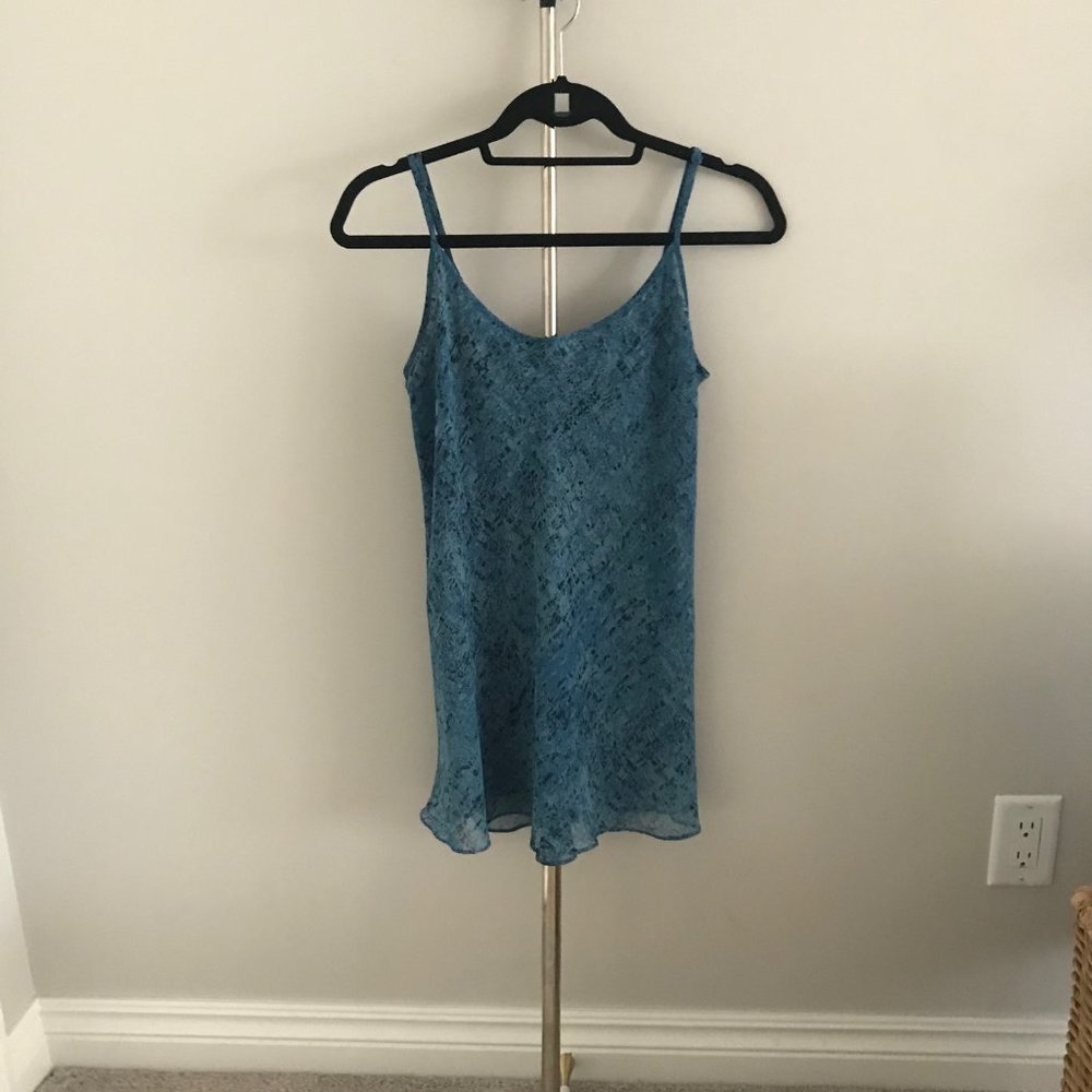 CAbi blue multi colored camisole blouse